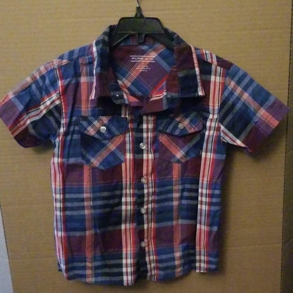 Boys Button Down Collared Shirt